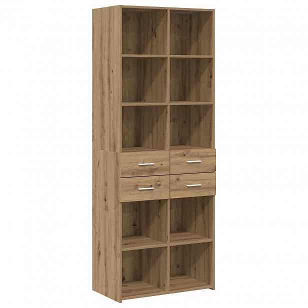 vidaXL knihovna Dub artisan 30 x 42,4 x 185,2 cm