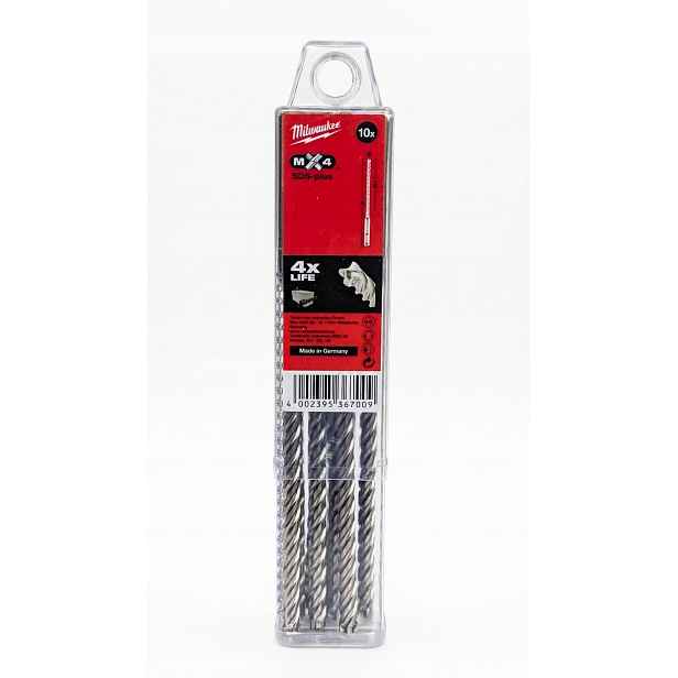 Vrták do betonu sada Sds Plus 10 Ks. MX4 12 mm x 160 mm Milwaukee