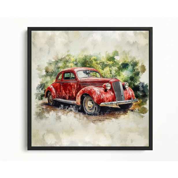 Obraz Rama American Box Auto Oldtimer Zabytek Retro Vintage 50x50