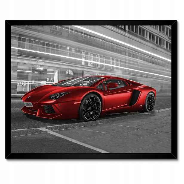 Plakáty v rámu 50x40 Červené auto