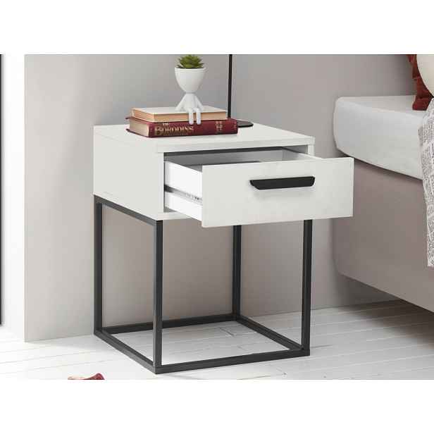 Noční stolek s 1 zásuvkou Suna, bílý