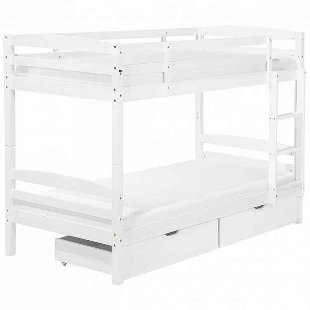 Beliani PATROVÁ POSTEL Bílá 90-200 cm Regat