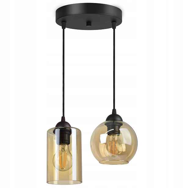 Skleněná závěsná lampa Stropní Svítidlo Geometrické stínítka