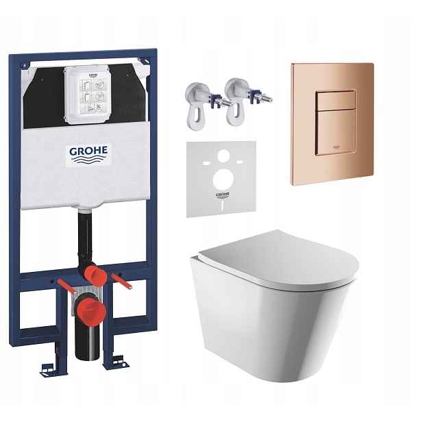7v1 Wc Set, Stelaz Grohe Slim Wc Mísa Rim Silent Omnires Tlačítko