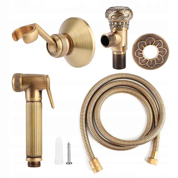 Sada Bidetů Zlatá Kartáčovaná Baterie Baterie Pro Bidet Wc