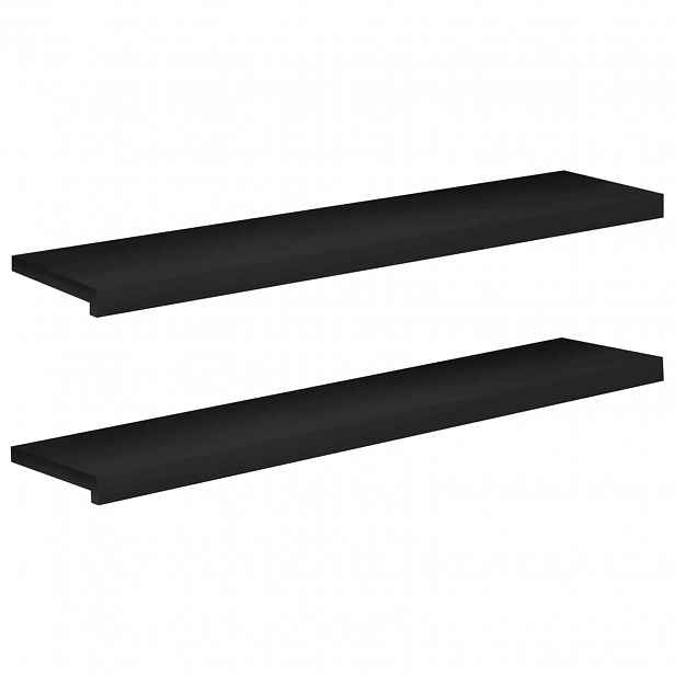 vidaXL Schodišťové nášlapy 2 ks 110 x 30 x 2 cm Černá