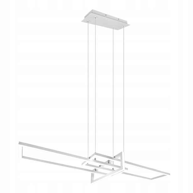 Závěsná lampa nad stůl geometrická bílá Trio