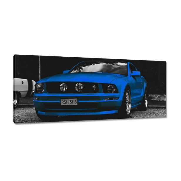 Obrazy 100x40 Modrý Ford Mustang