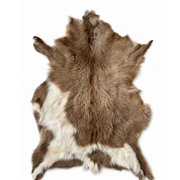 Dekorativní kozí kůže „Béžovo-bílá“ XL/90 cm *přírodní Unikát*