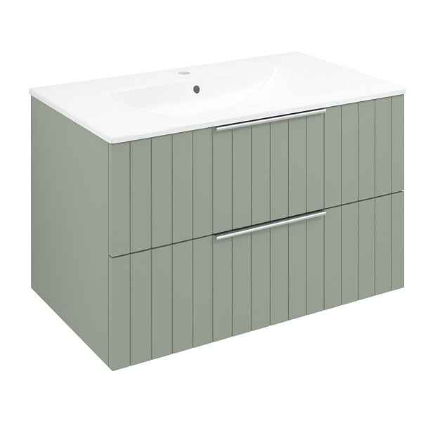 Sapho CIRASA STRIP umyvadlová skříňka 79,8x52x46cm, verde