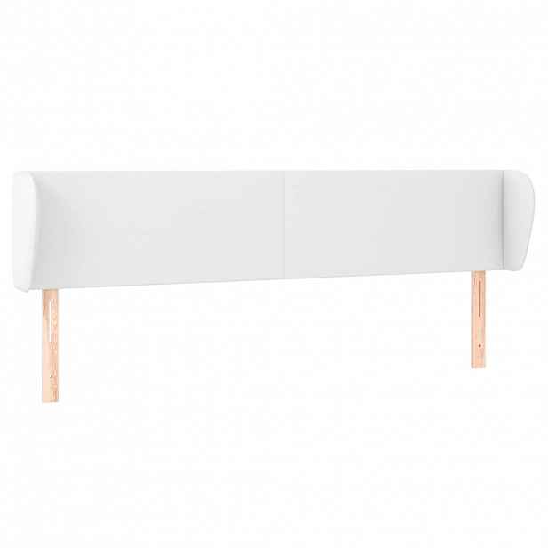 vidaXL Čelo postele typu ušák bílá 203x23x78/88 cm umělá kůže