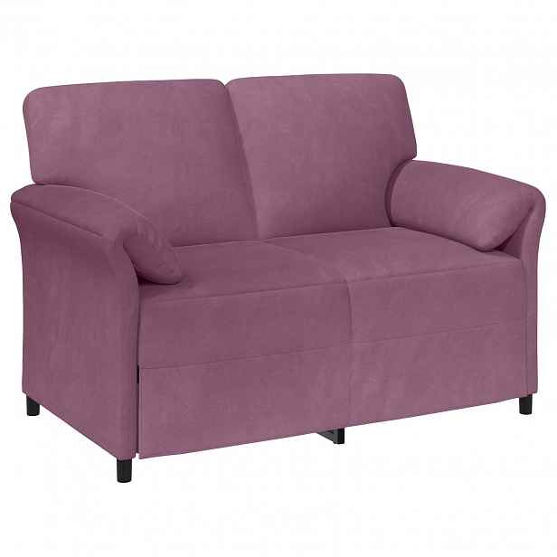 vidaXL Sofa pro dvě osoby Fialová 138 x 83 x 95 cm Samet