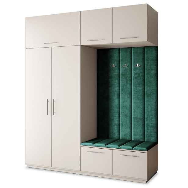 MASSENO MODERNÍ PŘEDSÍŇOVÁ SESTAVA REMA, 200/240/60 cm, kašmírová