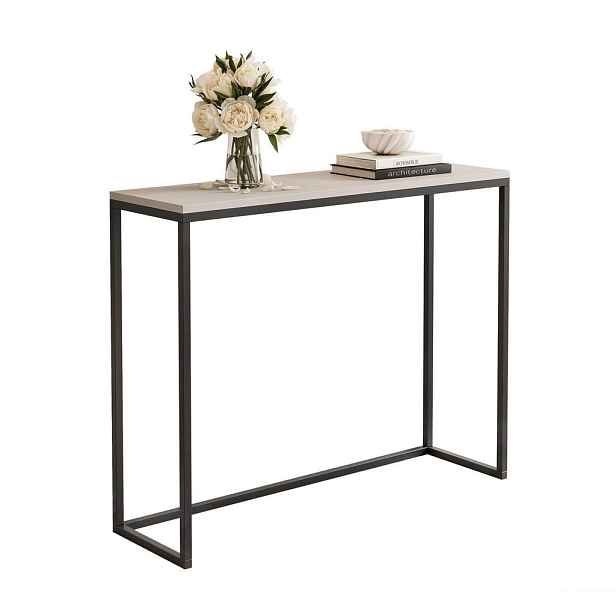 Idohome KONZOLOVÝ STOLEK LORA 80/30/90 cm, černý / kašmírový