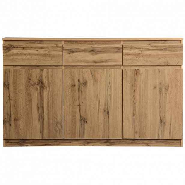Urban Meuble SIDEBOARD V dekoru dřeva se 3 dvířky a 3 zásuvkami