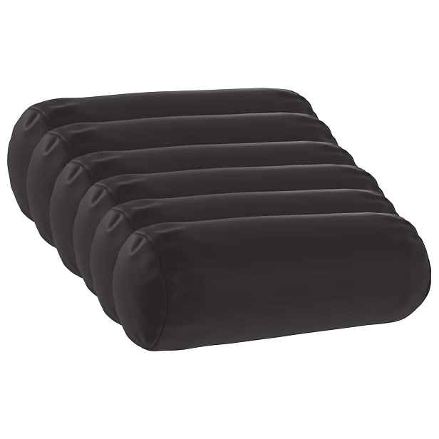 vidaXL Polštář 6 ks HEERLEN Černá Ø 15 x 40 cm Polyester
