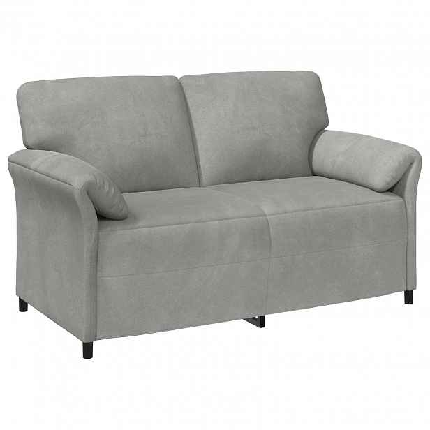 vidaXL Sofa pro dvě osoby Světle šedá 158 x 83 x 95 cm Samet