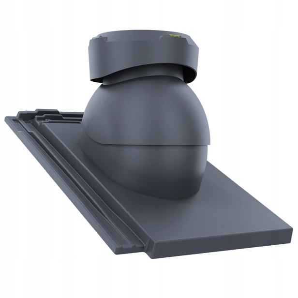 Krbový kanalizační ventilátor 110 Erlus Linea Šedý Spiek/černý Mat