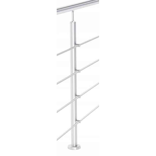 Nerezový Sloupek 42,4 x 960 mm 4 Držáky Trubky Šlif Satyna