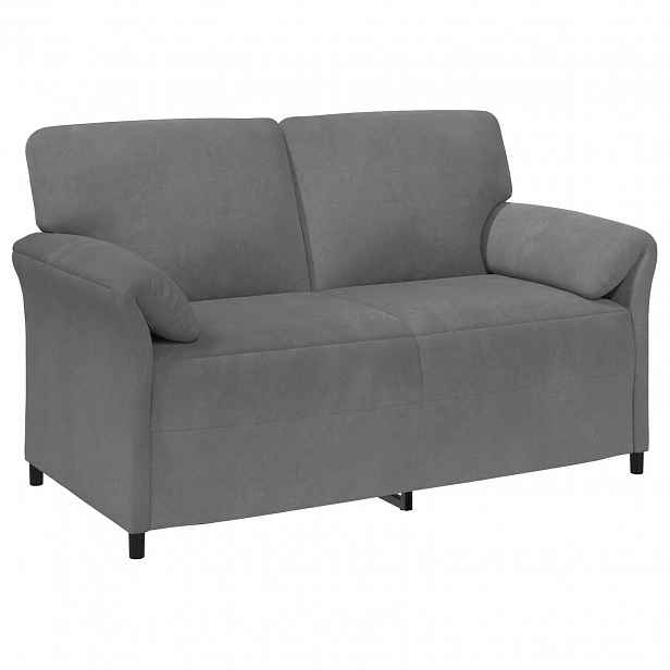 vidaXL Sofa pro dvě osoby Tmavě šedá 158 x 83 x 95 cm Samet