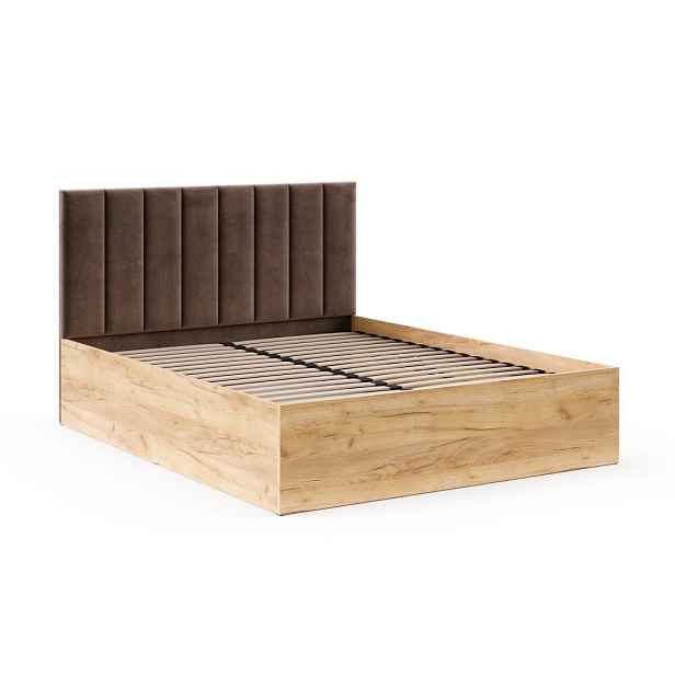 FDM Postel Grenada se zvedacím roštem Trinity hnědá/dub craft, velikost 140x200