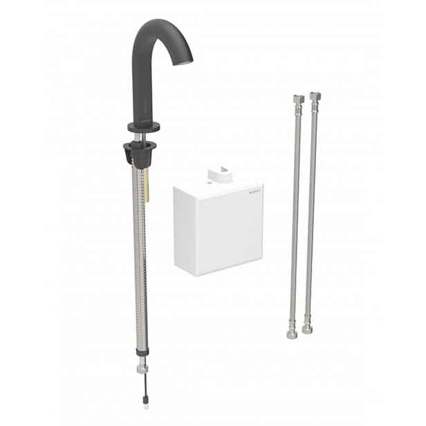 Geberit Piave - Elektronická termostatická umyvadlová baterie, bateriové napájení, easy to clean, matná černá 116.168.14.1