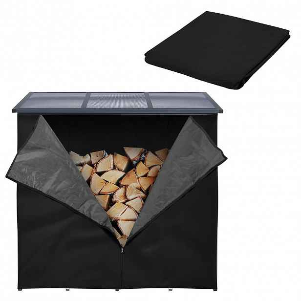 ML-DESIGN KRYT NA POLENA 185 x 125 cm černý z polyesteru, odolný proti povětrnostním vlivům