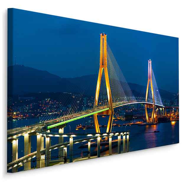 MyBestHome BOX Plátno Busan Harbour Bridge, Jižní Korea Varianta: 120x80