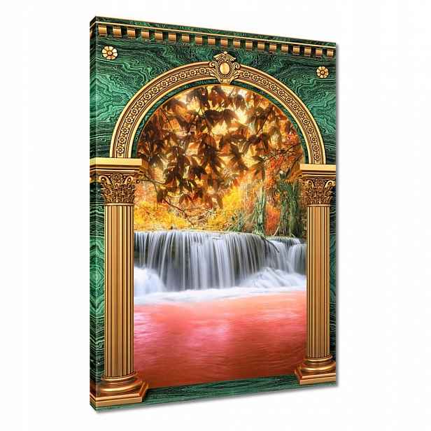 Obraz 80x120 Oranžový vodopád