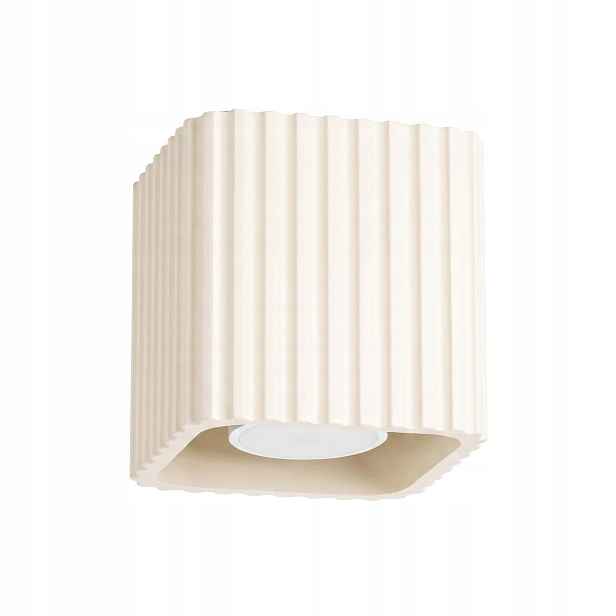Sollux Lighting stropní spot Riff béžový rýhovaný 1xGU10 10W