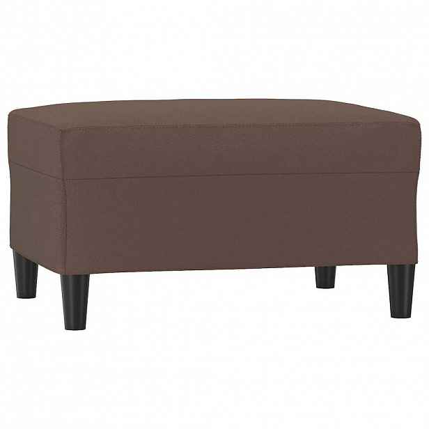 vidaXL Podnožka hnědá 70x55x41 cm umělá kůže