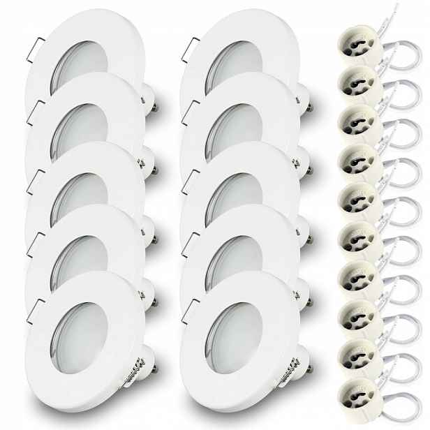 Halogenové zapuštěné svítidlo bílé IP44 koupelna podbití Led GU10 7W 4000K