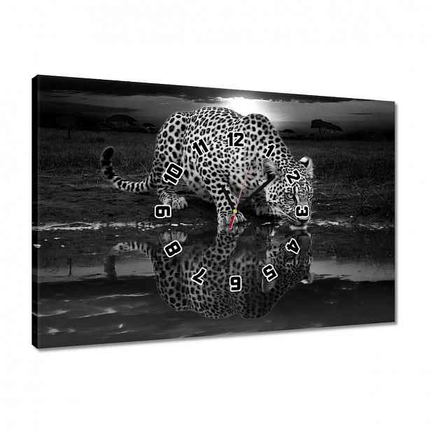 Hodiny 60x40 Na Zeď Gepard Tygr Salon