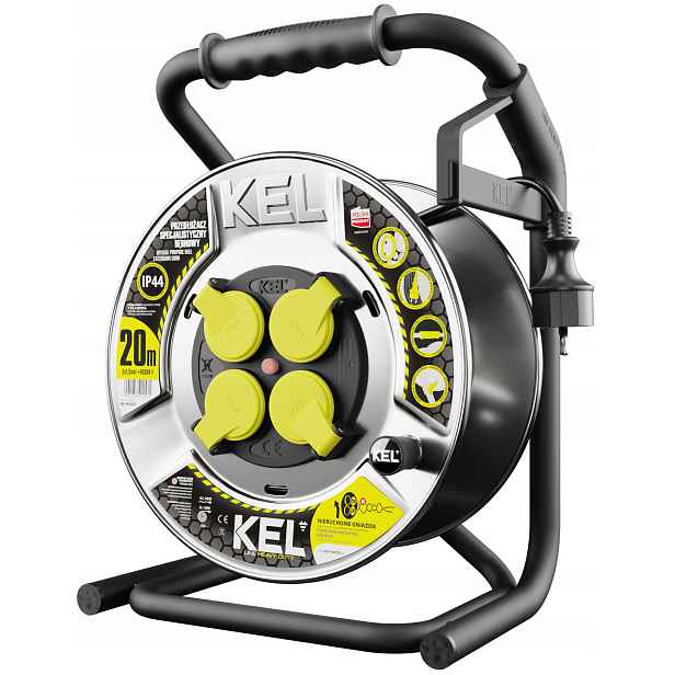 Prodlužovací Kabel Bubnový 20 m 3X1,5 H05RR-F W-99245 Kel