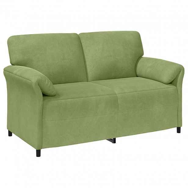 vidaXL Sofa pro dvě osoby Světlá zelená 158 x 83 x 95 cm Samet