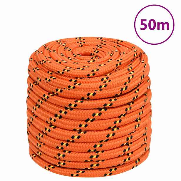 vidaXL Lodní lano oranžové 18 mm 25 m polypropylen