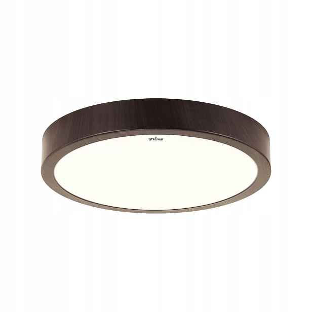 Struhm Stropní Svítidlo Koupelnový Atut Ø38cm Led 24W IP44 Tmavé dřevo