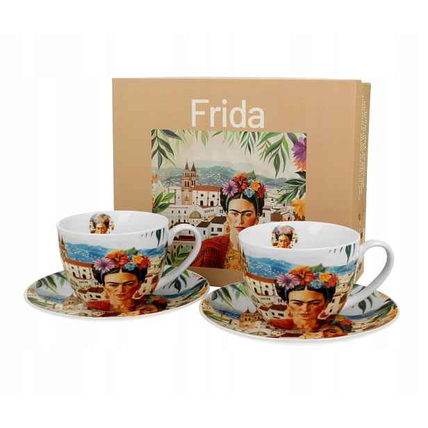 Dva šálky na čaj porcelánový mexický Frida