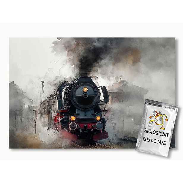 Fototapeta Flizelina Vlak Lokomotiva Parovoz Cesta 208x146 130g