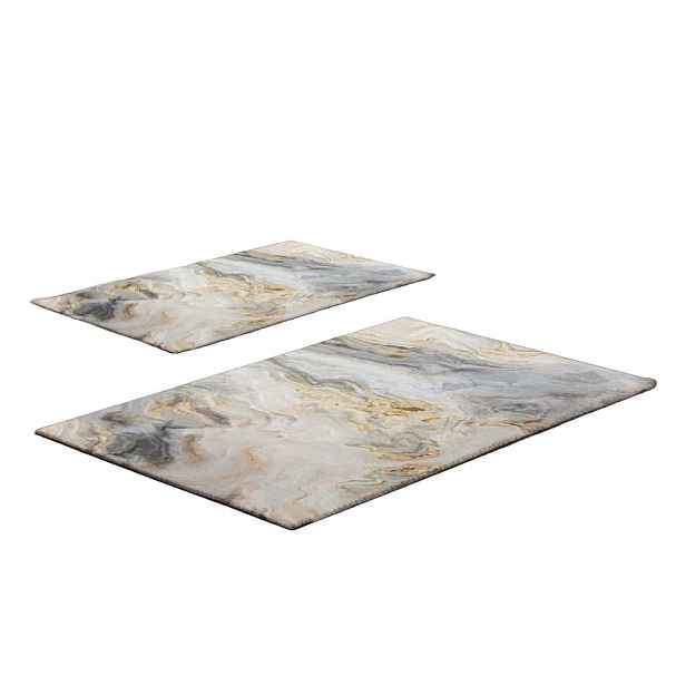 Šedo-béžové koupelnové předložky v sadě 2 ks 60x100 cm – Foutastic