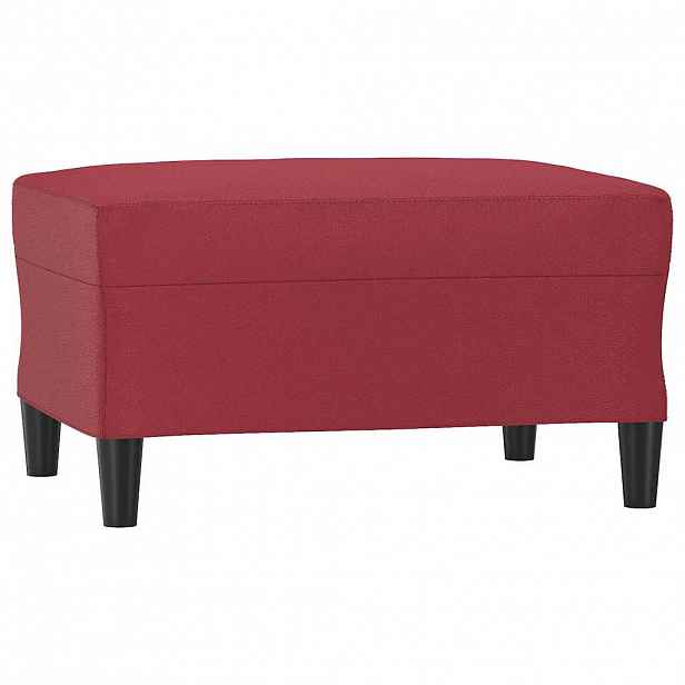 vidaXL Podnožka vínová 70x55x41 cm umělá kůže