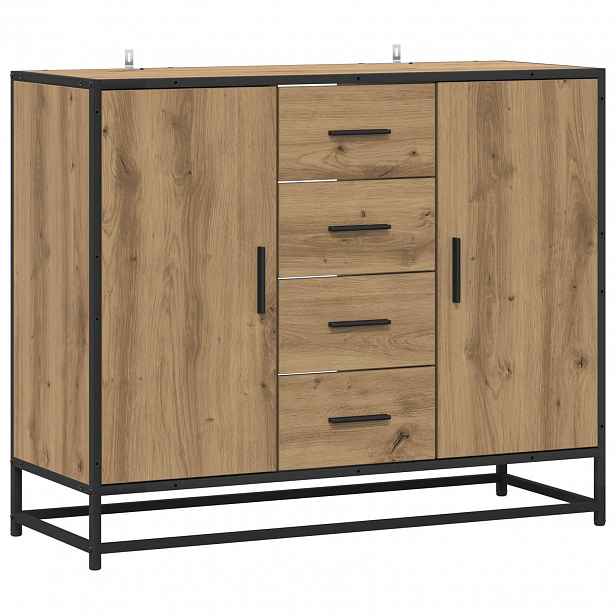 vidaXL Servírovací skříň Dub artisan 92 x 35 x 76 cm Kompozitní dřevo