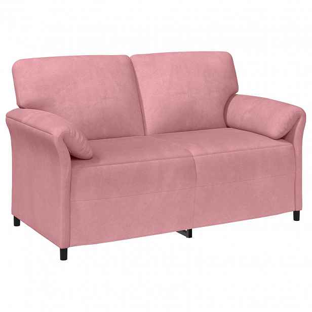 vidaXL Sofa pro dvě osoby Růžová 158 x 83 x 95 cm Samet