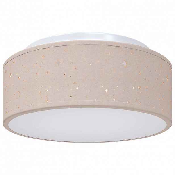 vidaXL Stropní lampa s reflektory Taupe 30 x 30 x 13,5 cm textil