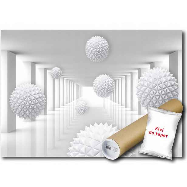 Vliesová fototapeta tunel hloubka 3D koule 254x184