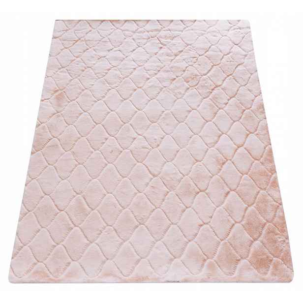 Koberec Shaggy Do Obývacího Pokoje Ložnice Nadýchaný Tlustý 3D Růžový Rabbit 80X140