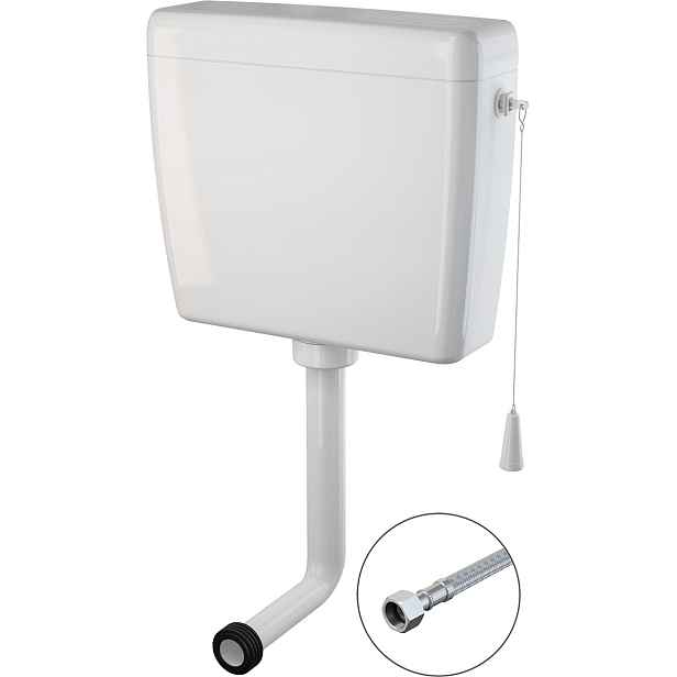 Nádržka WC plastová Alca A930-H-3/8"-F UNI DUAL s hadičkou