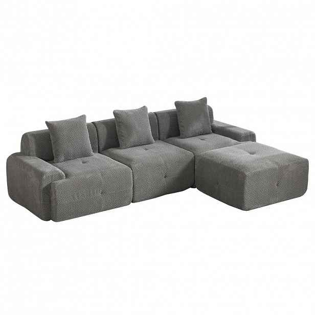 Urban Meuble SOFA Modulární pohovka z žinylky šedá bez montáže