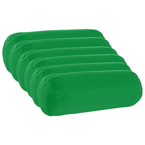 vidaXL Polštář 6 ks HEERLEN Zelená Ø 15 x 40 cm Polyester