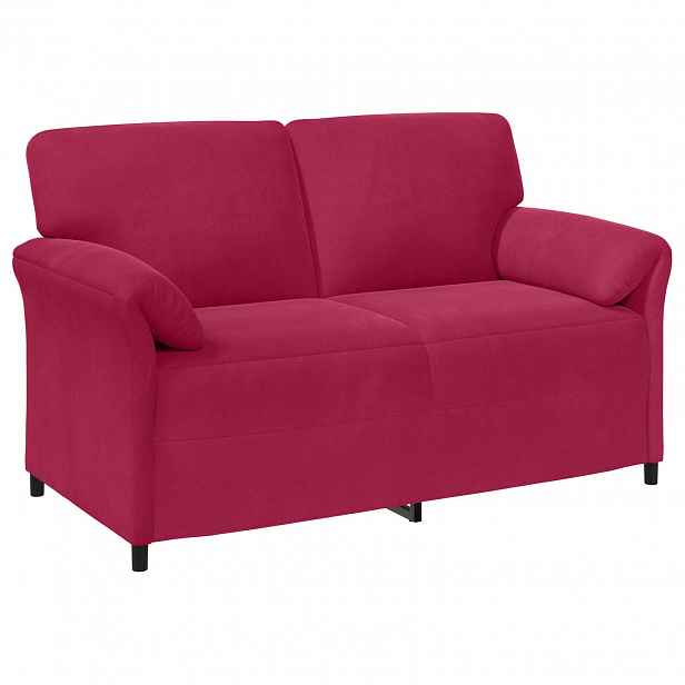 vidaXL Sofa pro dvě osoby Víno Červené 158 x 83 x 95 cm Samet